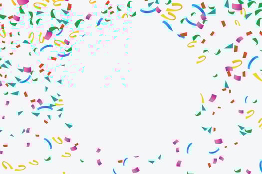 happy confetti decoration vector