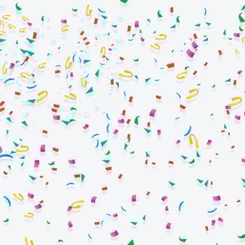 happy confetti on white vector