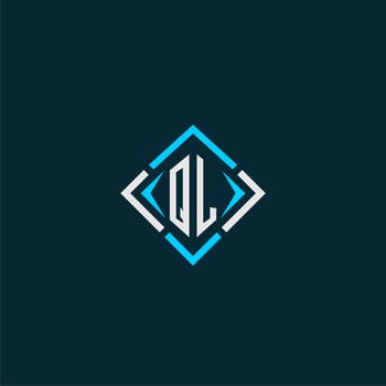 QL initial monogram logo with square style design vector