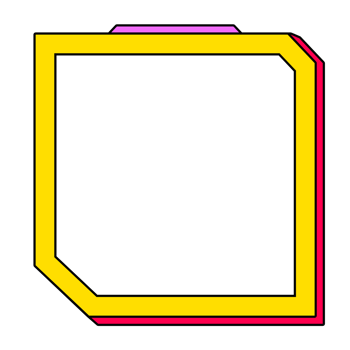 Retro 80s-90s style social media UI frame png