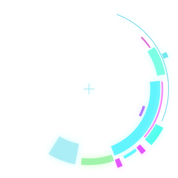 Abstract round AI HUD neon tech digital display Sci-Fi futuristic png