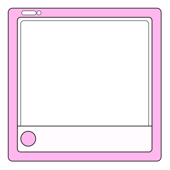 Retro 80s-90s style social media UI frame png