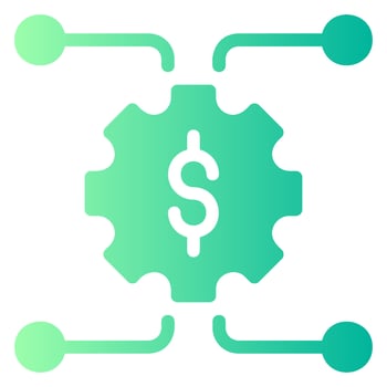 fintech gradient icon vector