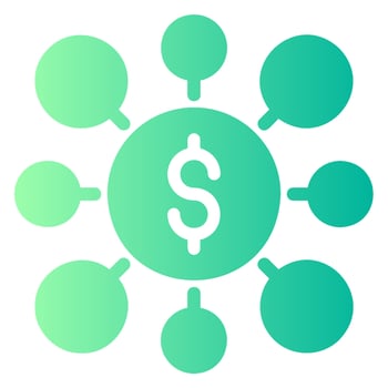 network gradient icon vector