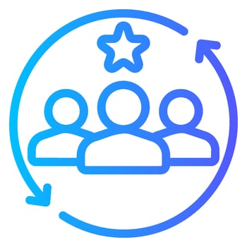 client gradient icon vector