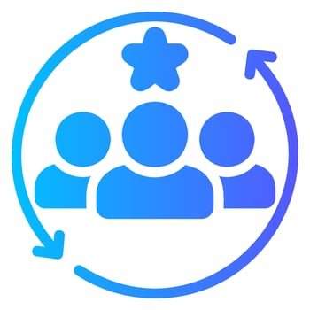 client gradient icon vector