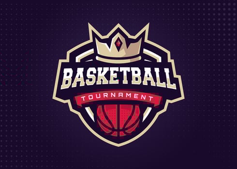Basketball Sports Logo Template for Sports Team and Tournament vector