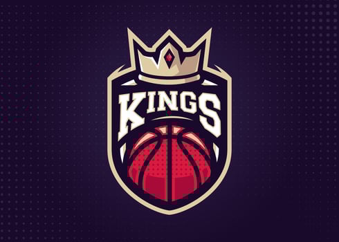Kings Basketball Sports Logo Template for Sports Team and Tournament vector