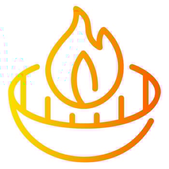barbecue gradient icon vector