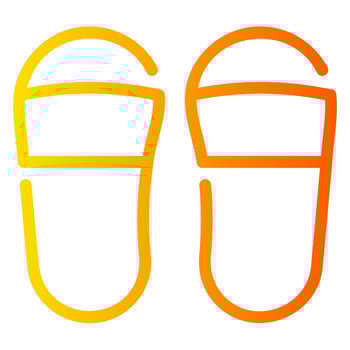 slippers gradient icon vector