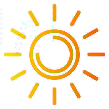sun gradient icon vector