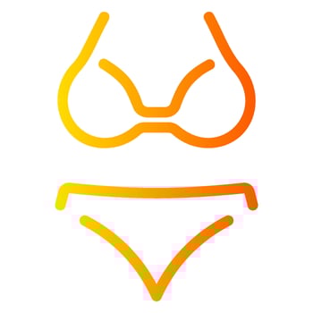 swimsuit gradient icon vector
