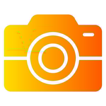 photo camera gradient icon vector