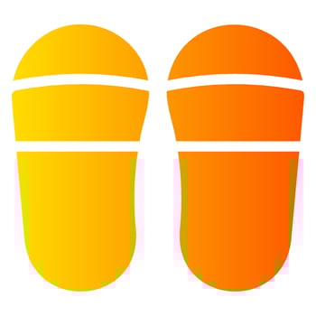 slippers gradient icon vector
