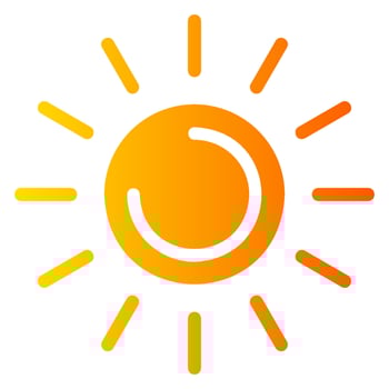 sun gradient icon vector