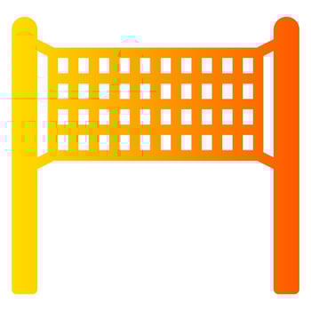 volleyball net gradient icon vector