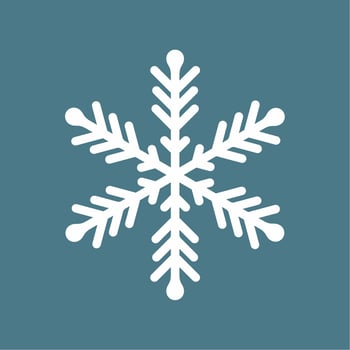 a snowflake icon on a blue background vector