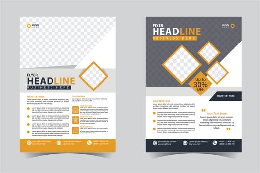 Brochure template layout design. Corporate business annual report, catalog, magazine, flyer mockup. Creative modern bright concept Gary color vector