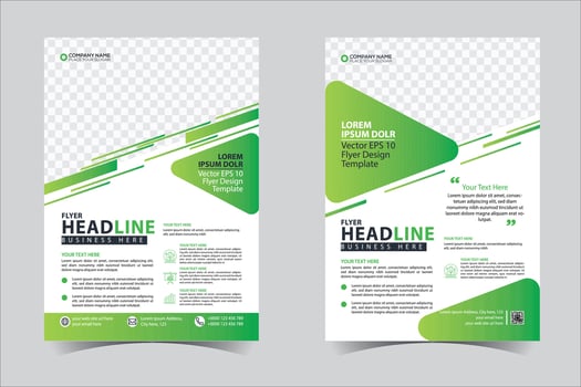 Brochure template layout design. Corporate business annual report, catalog, magazine, flyer mockup. Creative modern bright concept Green color vector