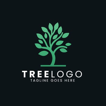 Eco Green Tree Branches logo design template vector