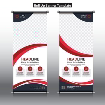 Roll up, roll up banner, rollup banner brochure flyer banner design template vector, roll up design modern x-banner and flag-banner. rectangle size. vector