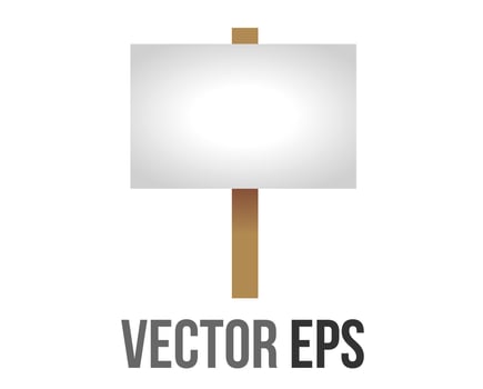 Vector sign on post icon, to promote ideas, causes, make announcements