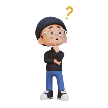 3D cute kid thinking clueless png