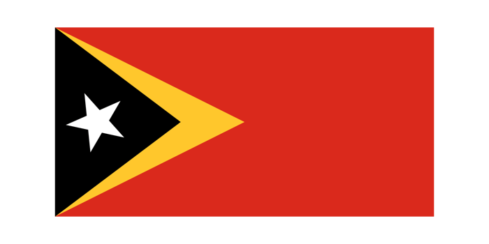 East Timor national flag in original ratio transparent png