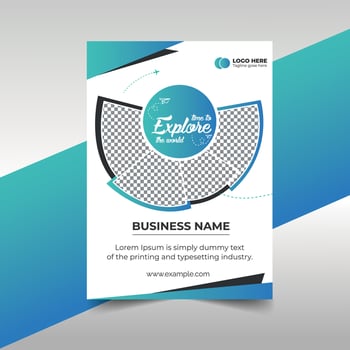 Travel Agency Flyer Template Design vector