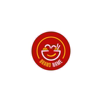 A Bowl with Noodle for Restaurant Logo vector