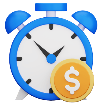 Time Is Money 3D Illustration png
