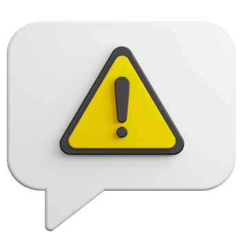 Warning Message 3D Illustration png