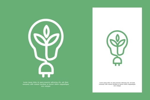 eco idea logo Template Design Vector Illustration