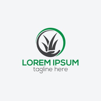 Lawn care logo. Creative mower - lawn care logo design service isolated logo vector