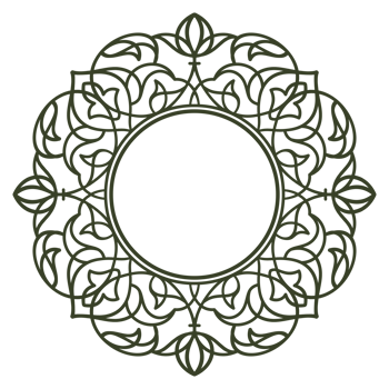 Decorative line art circle frame for design template. Elegant png element for design in Eastern style with transparent background. Lace illustration for invitations and greeting cards