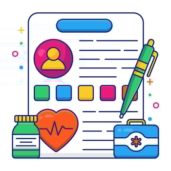 Trendy design icon of prescription writing vector