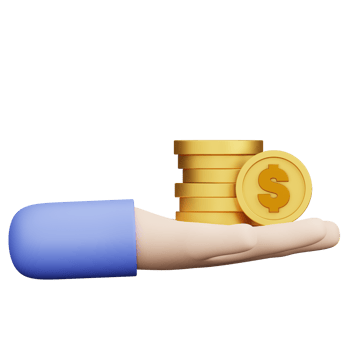 money hand 3d illustration png