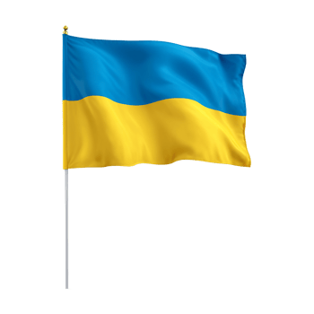 AI Generative waving Ukraine flag on transparent background PNG image