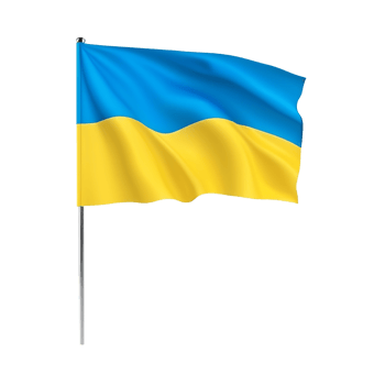 AI Generative waving Ukraine flag on transparent background PNG image