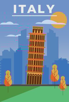 Pisa italy background vector