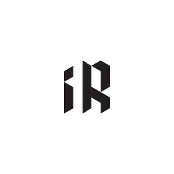 IR geometric and futuristic concept high quality logo design vector