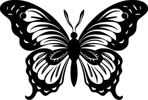 Butterfly, Minimalist and Simple Silhouette - Vector illustration