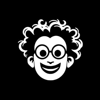 Clown - Minimalist and Flat Logo - Vector illustration