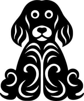 Dog - Black and White Isolated Icon - Vector illustration