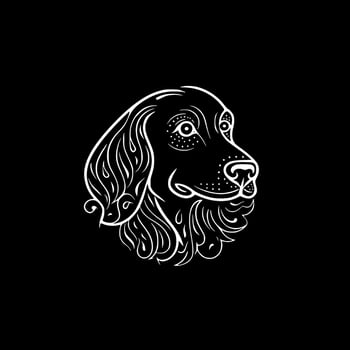 Dog - Minimalist and Flat Logo - Vector illustration