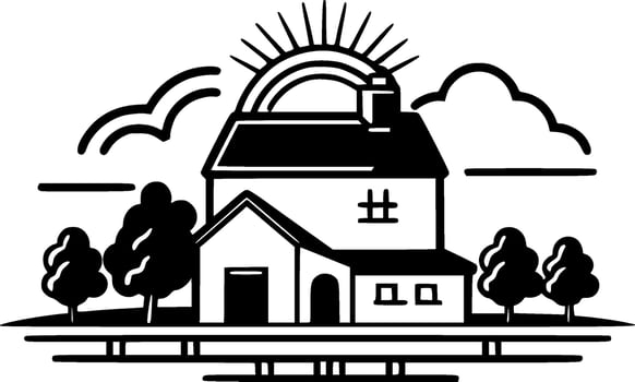 Farmhouse - High Quality Vector Logo - Vector illustration ideal for T-shirt graphic