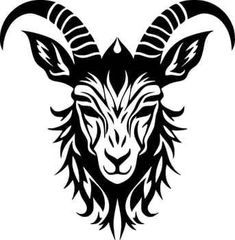 Goat - Minimalist and Flat Logo - Vector illustration