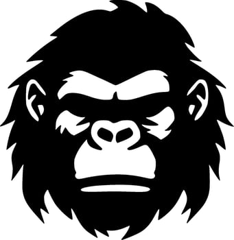 Gorilla - Minimalist and Flat Logo - Vector illustration