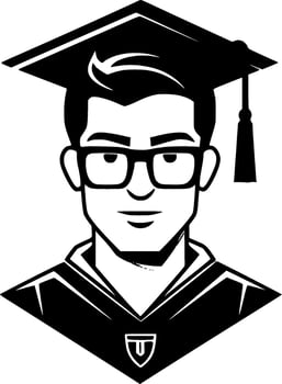 Grade, Black and White Vector illustration