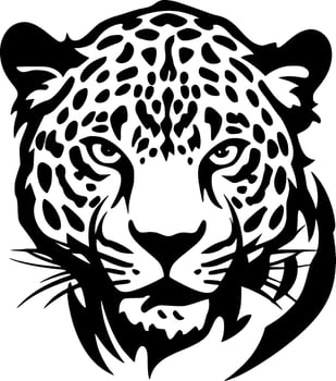 Leopard, Minimalist and Simple Silhouette - Vector illustration